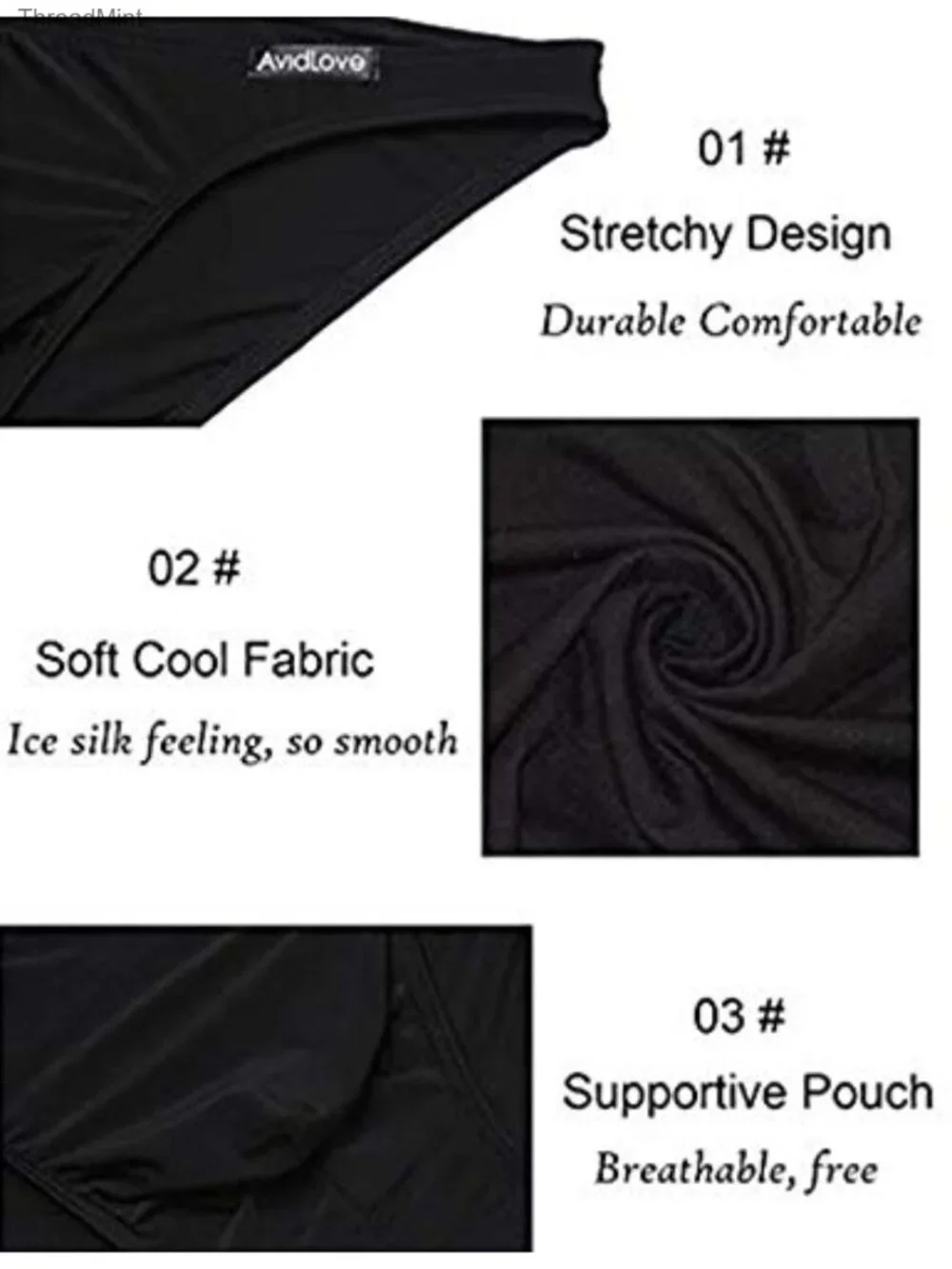 Men's Low Rise Stretchy Nylon Bikini Briefs 4 Pack Classic Fit